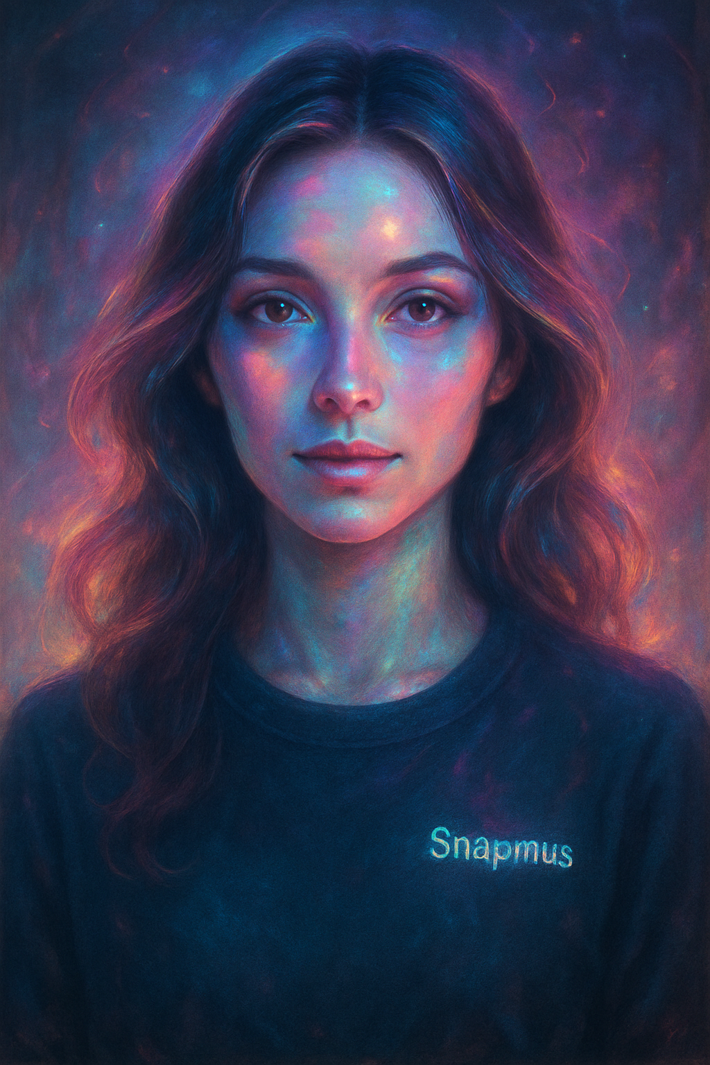 Dreamy Neon Glow Portrait